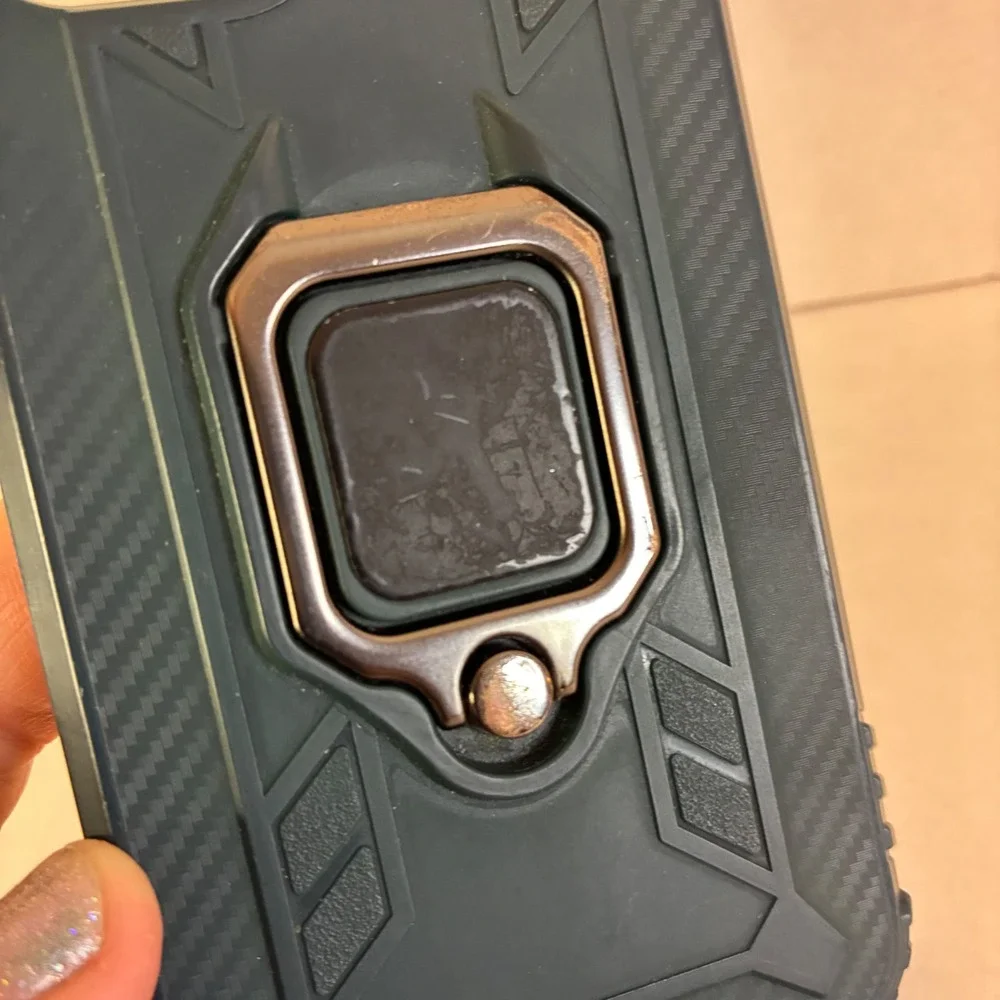 Heavy Duty Rugged Phone Case Ring Holder iPhone 12 or 13 Mini 5.4 in Dark Green